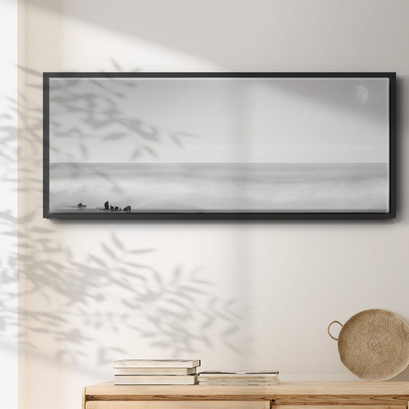 Panneau noir et blanc d'eau, toile encadrée