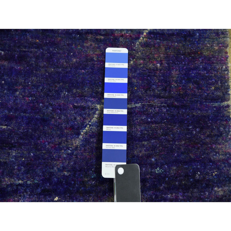 Tapis oriental bleu en laine et en laine 8 pi 8 po x 12 pi 1 po The Empire State Building DCFB683DFE5D4C47B4FEE00215C78B5A
