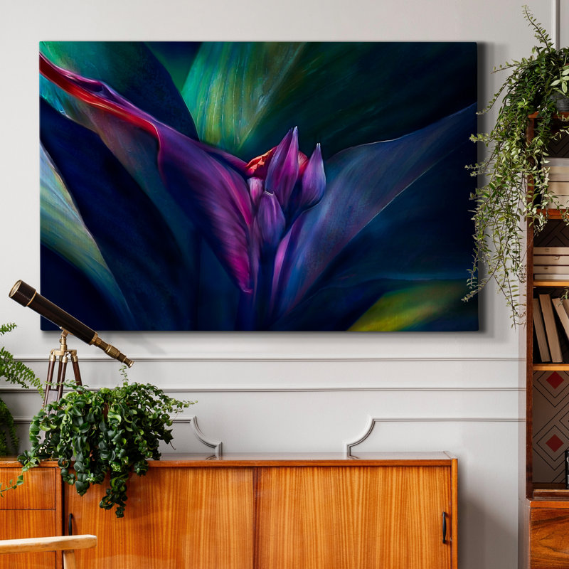 Retro Petals II - reproduction de photo sur toile tendue, H 60 po x l 40 po x P 1 po
