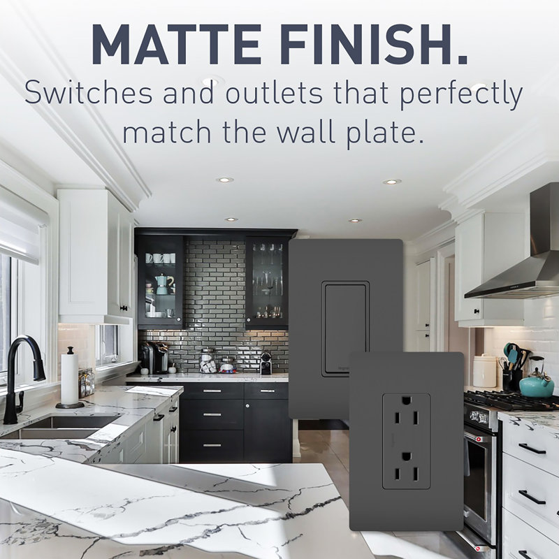 Radiant 15 Tamper Resistant Slide Multi-Location Dimmer, Black