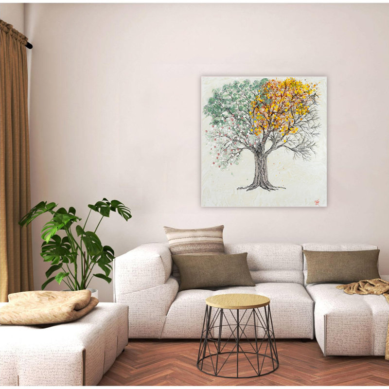 "Changer les saisons", art mural sur toile, H 12 po x l 12 po, Toile tendue
