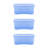 Wham Crystal 45L Plastic Storage Box Pack of 3 Tint Sparkle Blue