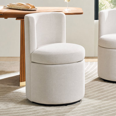 Fauteuil de coiffeuse pivotant avec rangement caché, grand et large, sans assemblage requis