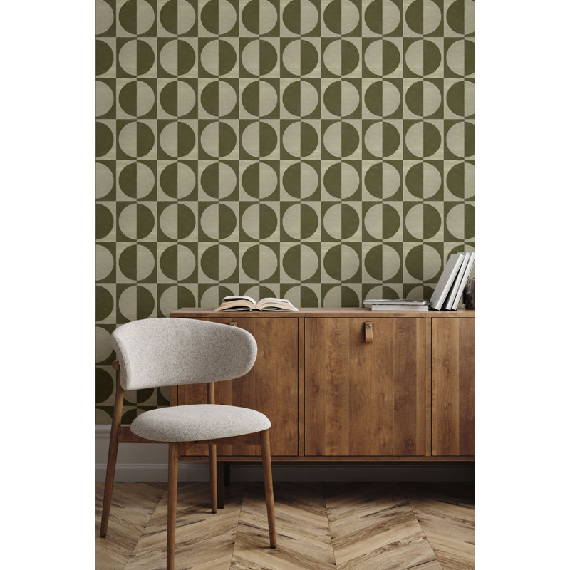 Glass Half Full Wallpaper, Non-Pasted, Olive