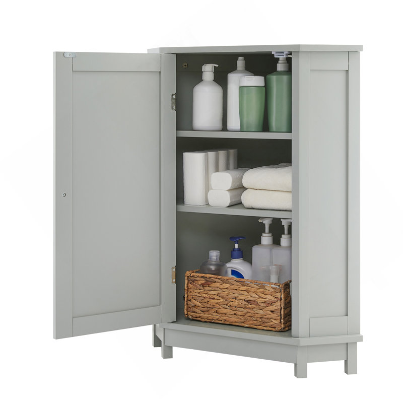 Armoire de rangement d'angle grise avec tablette réglable, Gris