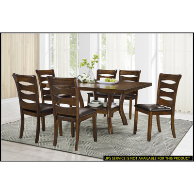 Ensemble de salle à manger 5 pièces transitionnel avec rallonge et 4 chaises d'appoint, meubles en bois brun durable pour les maisons modernes et traditionnelles
