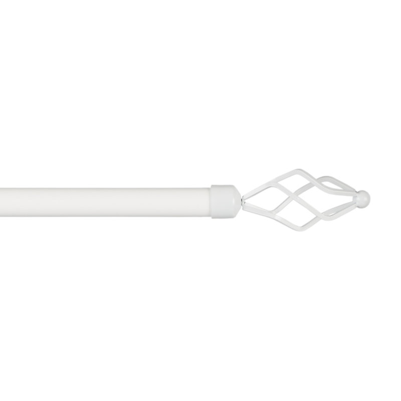 Tringle à rideaux simple réglable 36 "à 72" 1 "Exclusive Home, Blanc cassé