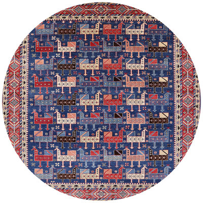 Tapis rouge / bleu Mustecaplioglu