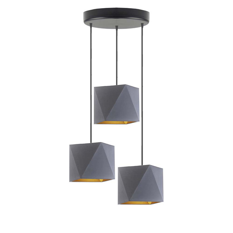 Rigina 3 - Light Cluster Pendant, Gray