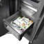 ZLINE Autograph 24 in. White Matte Column Freezer with Graphite Gray Interior and Gold Accents-2112132837
