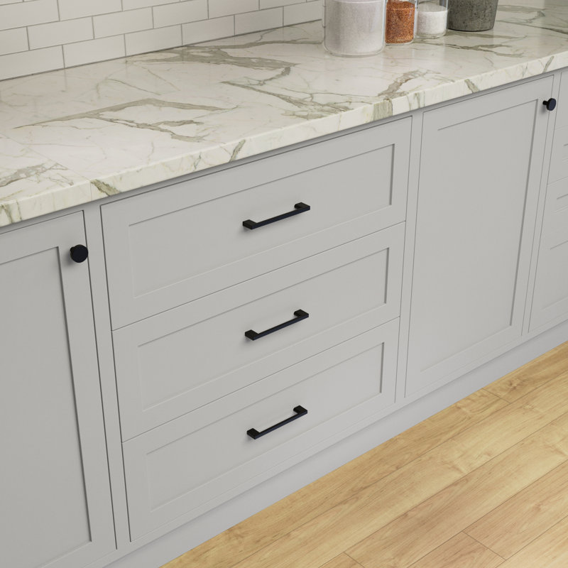 Heritage Designs Mod Handle Pull - 8-13/16" Center to Center Cabinet Pull Matte Black - Contemporary Hardware for Drawers & Cabinets