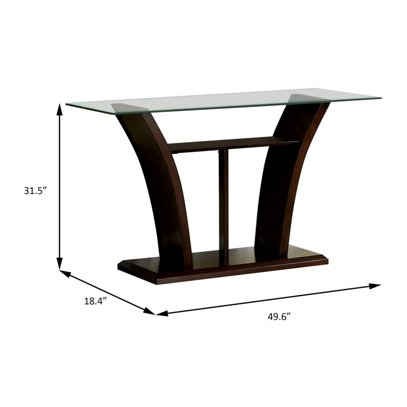 Table de canapé contemporaine Manhattan - cerisier brun