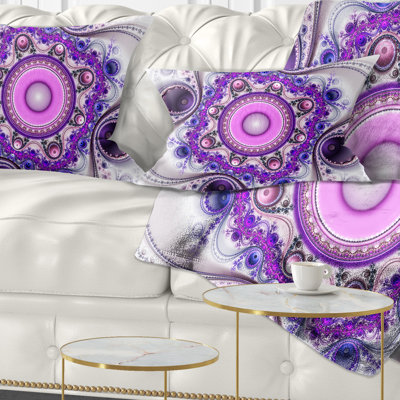 Floral Strange Flower with Wavy Curves Rectangular Pillow Cover & Insert