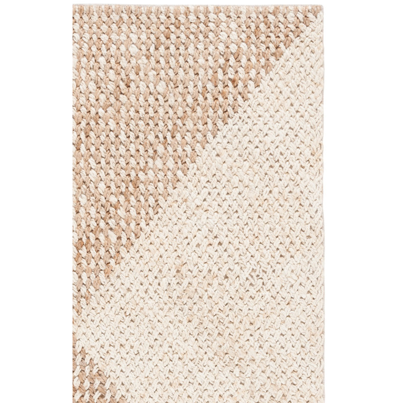 Tapis tissé à la main en jute / coton Abinadab, Carré 6 pi