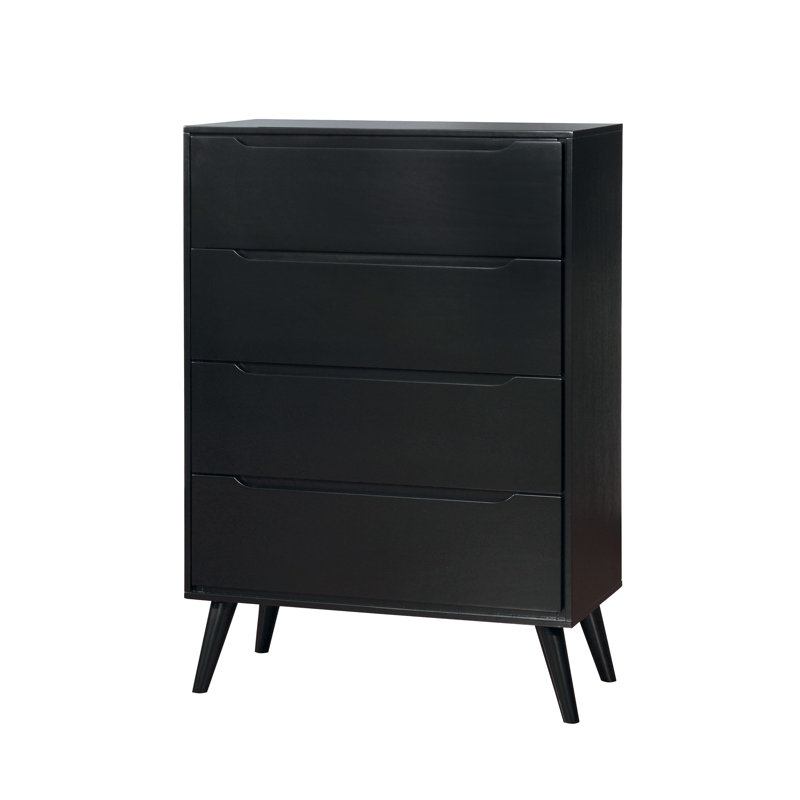 Commode 4 tiroirs Surya, Noir