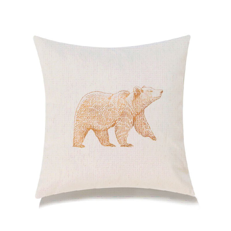 Coussin décoratif O Canada Bear Canada Animal, Polyester/ Bourre en polyester