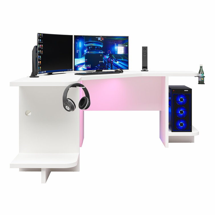 Blue Slant Frame Gaming Desk B-ARC-06369