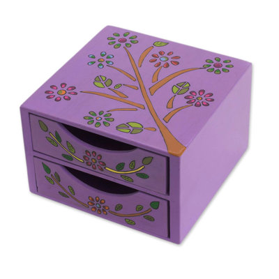 Wood Jewellery Box + Drawers