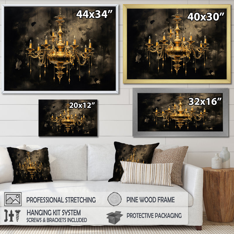Lustre Sumi Zen I - reproduction sur toile, H 34 po x l 44 po x P 1,5 po, Toile tendue