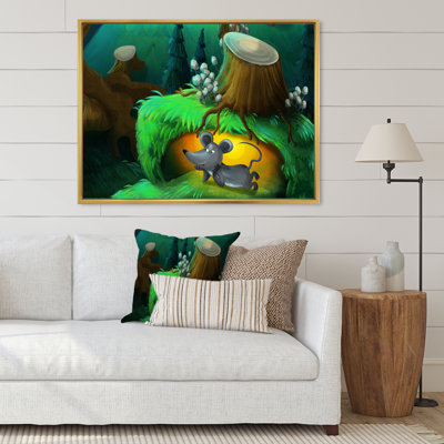 Petite souris sous un arbre pour Fantasy Story - reproduction sur toile