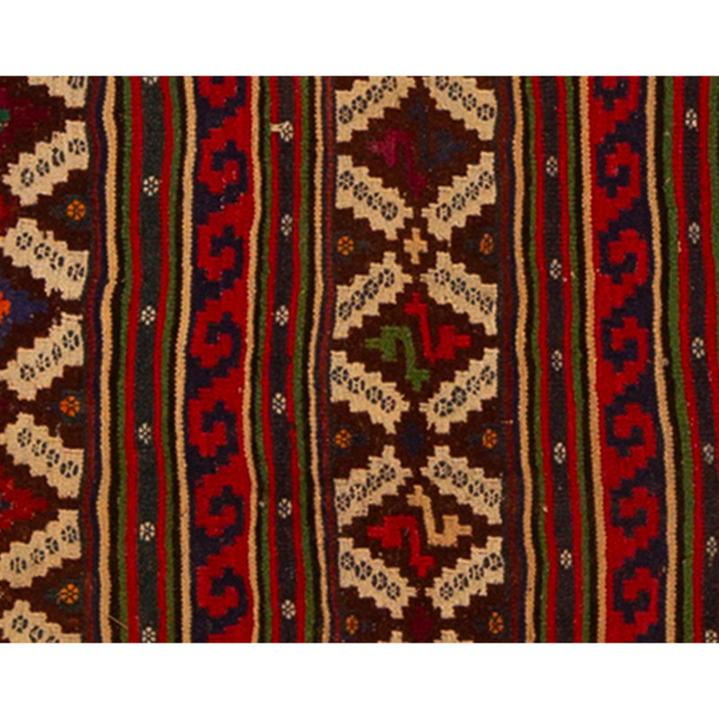 Hand Knotted Wool Area Rug in Multi