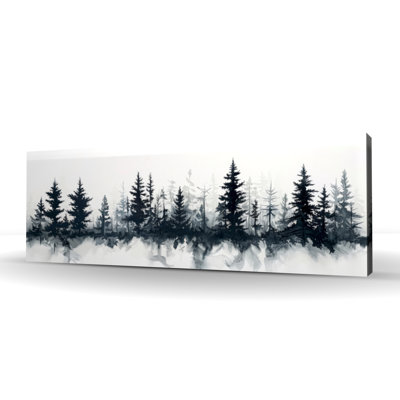 Tree line Beige Canvas - Elegant Home Decor Artwork