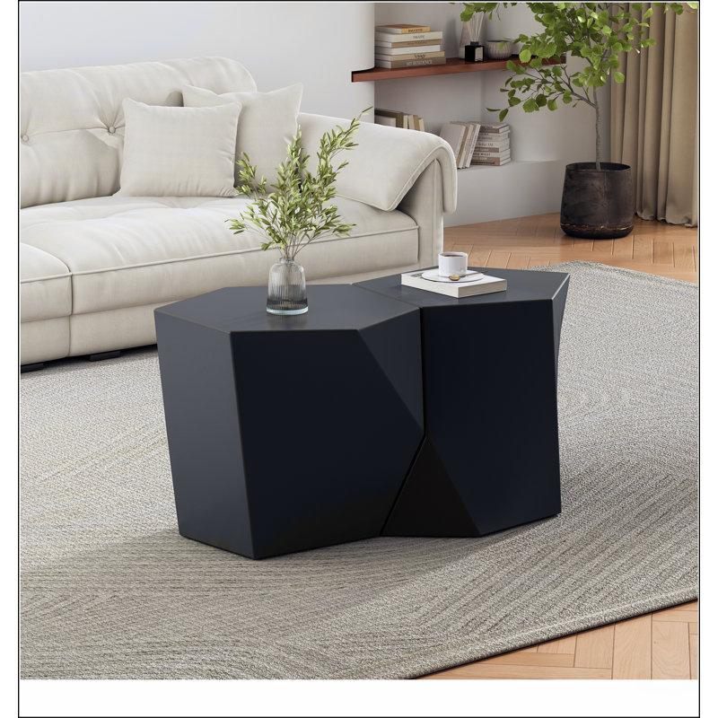 ENSEMBLE DE TABLE À CAFÉ MODERNE MGO, Noir