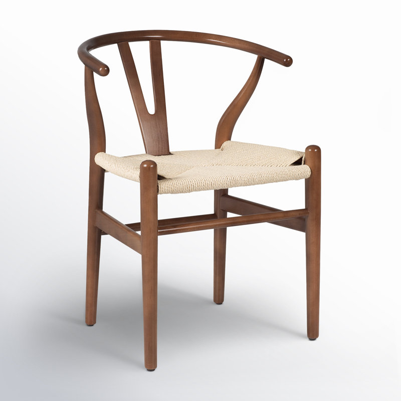 Chaise en bois massif Wyn, Noyer / naturel, 1