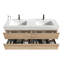Meuble-lavabo 60 po avec lavabo à quartz en chêne et tiroirs souples, meuble-lavabo mural flottant-1441669346