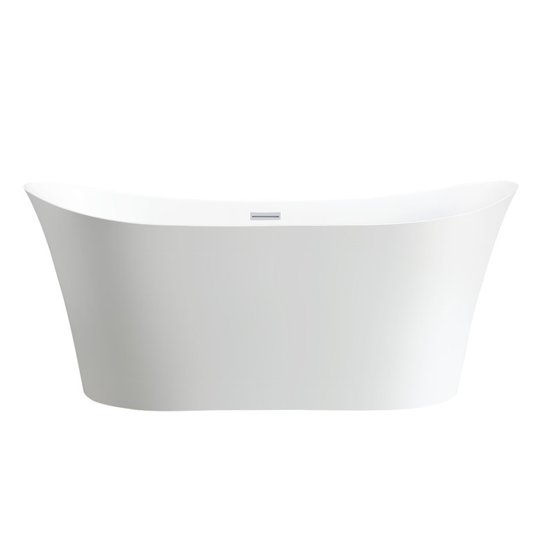 67" x 31" Freestanding Soaking Bathtub, Pure White