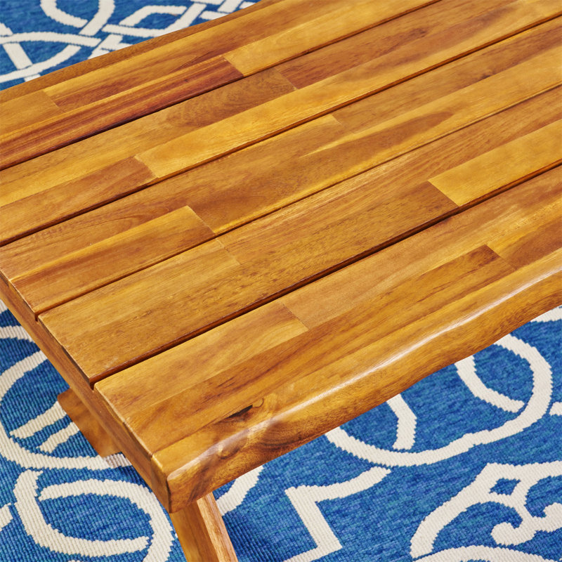 Table basse Heatherfield, Teck sablé