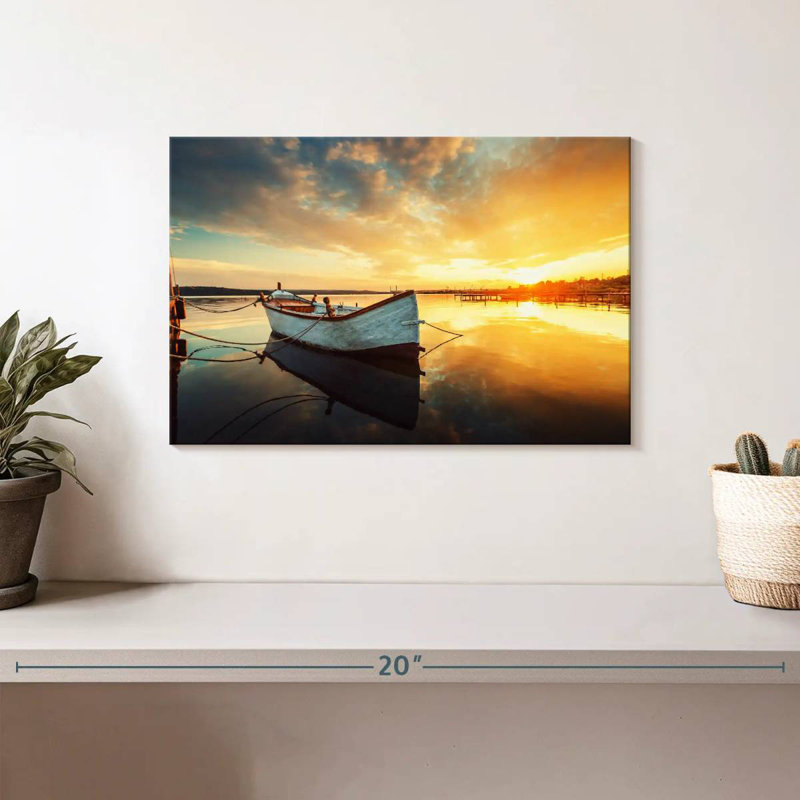 Mehar Empty Fishing Boat, 8" H x 12" W