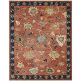 Sundara Botanique Sienna Bloom Wool Hand-Tufted Area Rug