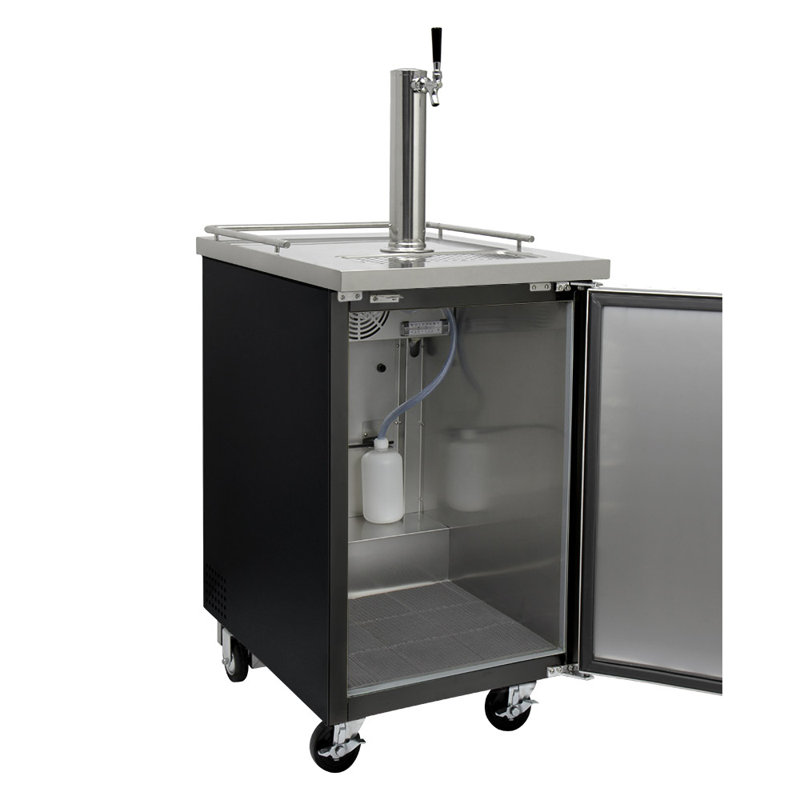 Kegco 8.2 Cubic Feet Single Tap Freestanding Kegerator with, Black