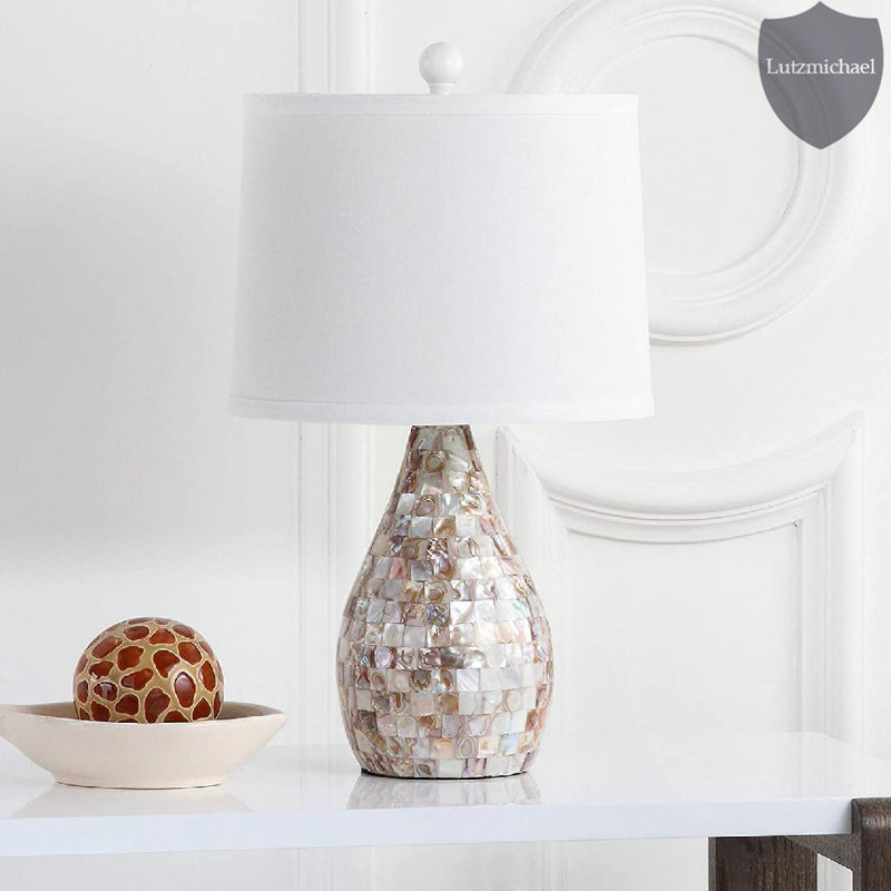Ensemble de lampes de table 21 po avec incrustations en nacre de perle Lanphear