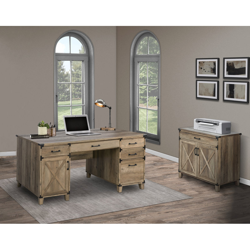 Ensemble de bureau rectangulaire pour ordinateur 2 pièces Nguyen