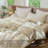 MooMee Striped Duvet Cover Set 100% Washed Cotton Linen Like Textured-115097790-105229475
