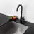 Kitchen Sink Faucet With Single Handles, Black