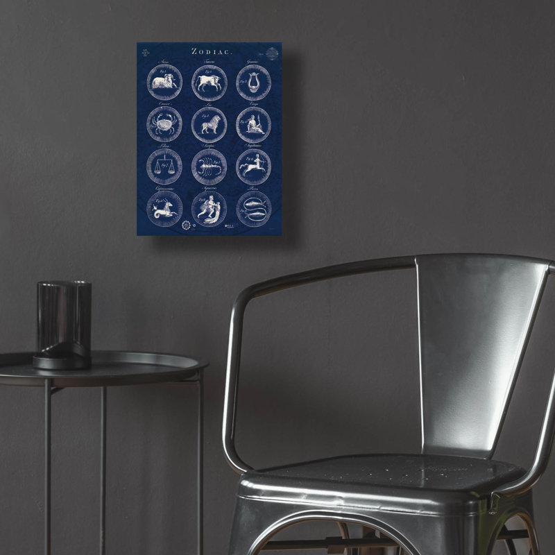 «Zodiac Blueprint V2» par Sue Schlabach, art mural en verre acrylique, H 16 po x l 12 po x P 0,13 po
