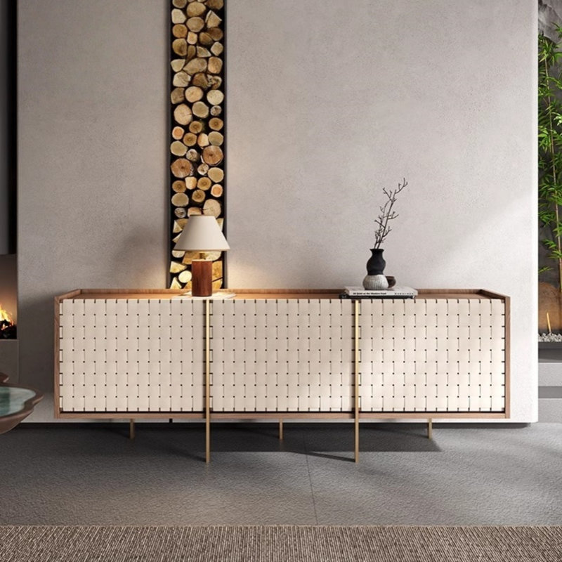 Buffet de salle à manger luxueux de style européen, H 31,5 po x l 70,87 po x P 15,75 po