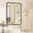 Molly Modern Classic Traditional Tempered Glass Aluminum Metal Wall Mounted Rectangular Rounded Vanity Mirror-111625042