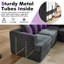 226cm L-Shape Gray Chenille Compression Modular Sectional Sofa, Reconfigurable Deep Seat Corner Couch with Matching Throw Pillows for Apartment Living Room