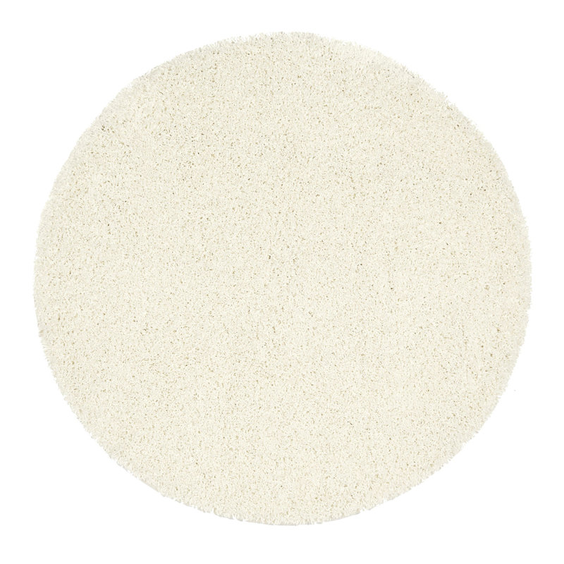 Solid Colour Machine Tufted Area Rug, Round 100 cm