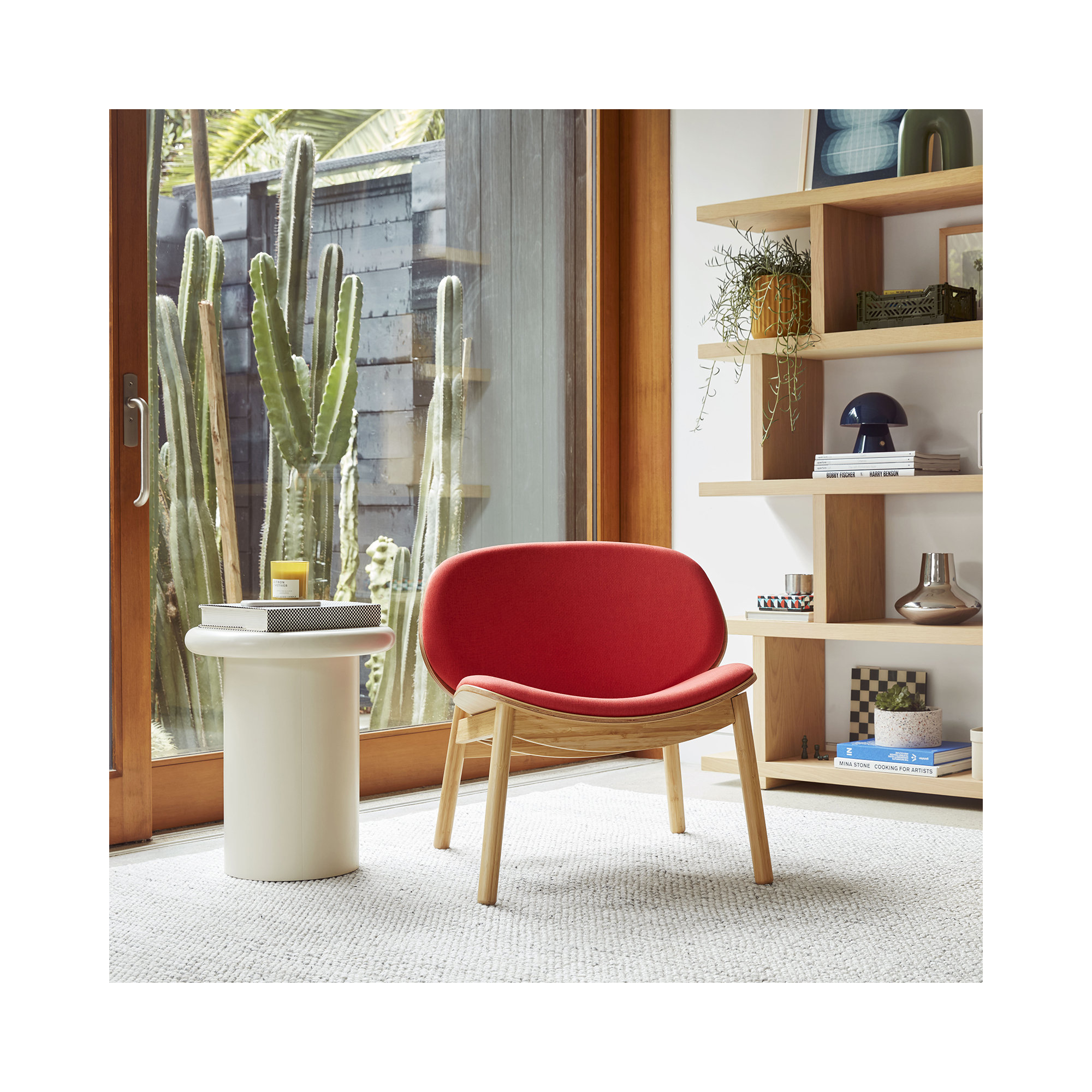 Wilfred Upholstered Accent Chair, Orange