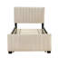 Lit plateforme tapissier en velours avec lit gigogne-30254054-30254052