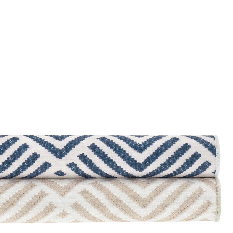 Cleo Cement Machine Washable Rug, Rectangle 6' x 9'