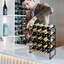 Tabletop Wine Bottle Rack Black