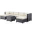 Ensemble de conversation modulaire en rotin avec coussins 8 pièces Hillcroft-419380743-531579506