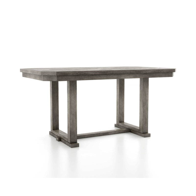 60.4" W Rustic Dining Table, Gray