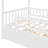 Twin Size Wooden House Bed With Twin Size Trundle, White